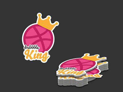 Dribbble King Sticker design dribbble king nepal playoff rokaya sticker