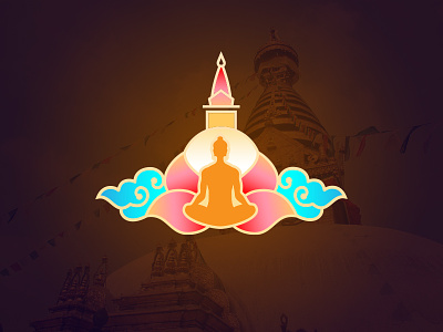 COLOR bajura brand branding buddha buddhism concept design idea logo logo designer in nepal nepal nepali peace process rokaya