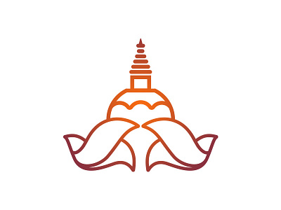 Stupa + Bird brand branding buddha concept design logo nepali process rokaya