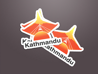 Kathmandu abstract bajura branding concept design idea illustration kathmandu logo designer nepal nepali rokaya sticker design vector