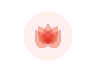 Yoga badge flat icon logo lotus