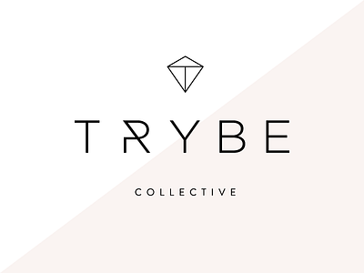 Trybe Collective Logo geometric line logo outline