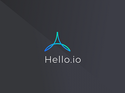 Hello.io - Logo branding gradient hello logo