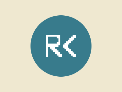 RK 8bit logo monogram pacman personal rk