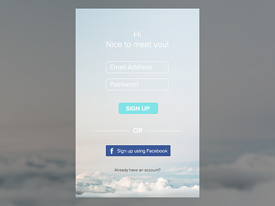 Sign up - Daily UI 001 button dailyui form input login signup ui