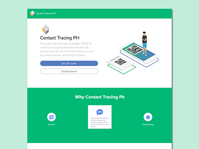 Contact Tracing PH app graphic design ui ux web