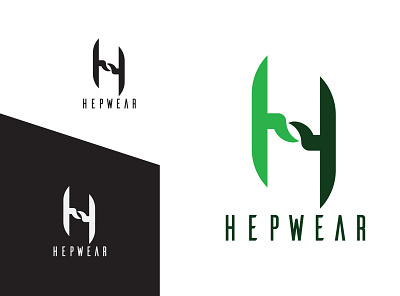 Hepwear- minimal outfit logo branding design flat garments icon illustration lettering logo minimal minimalist logo wearable