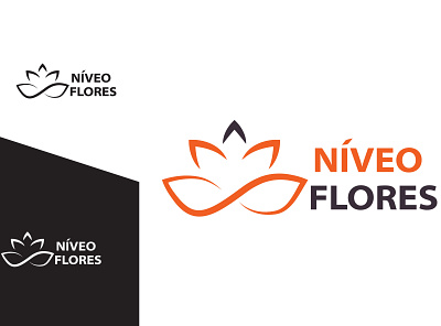 Niveo flores branding design flat icon illustration lettering logo minimal minimalist logo ui vector