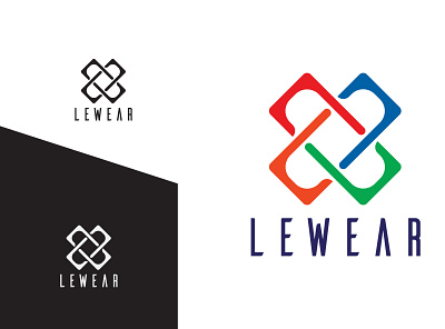 Lewear branding design flat icon illustration lettering logo minimal minimalist logo vector