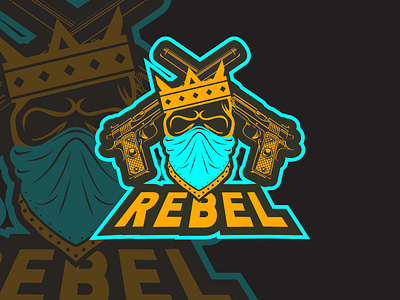 Rebel- Skelton mascot logo