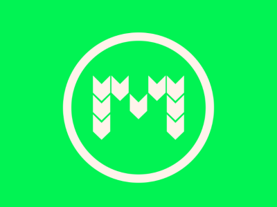 M Shape Logo graphic design logo