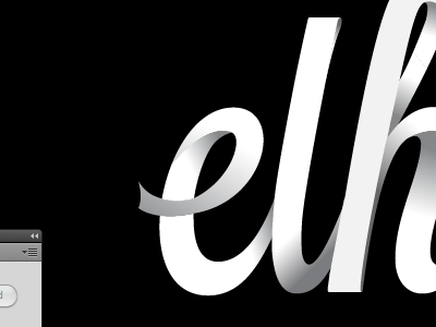 Ribbon text for a logo e h letters logo ribbon t type typography wip