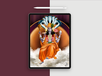 Narayana- Digital Painting design design art digital painting painting procreate procreateart sketch vishnu