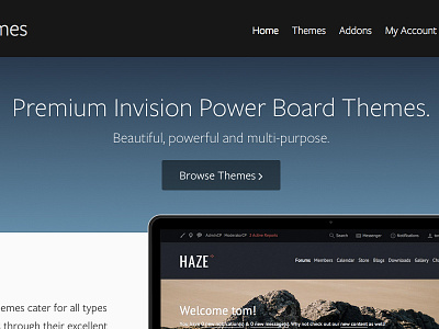 Theme site homepage bulletin board forum invision ipb ips themes