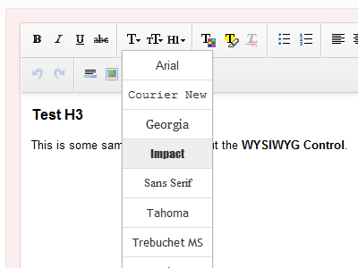 WYSIWYG Editor Design