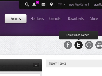 Forum Header UI Rebound