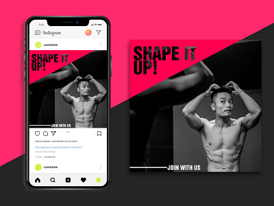 Instagram Post/Gym & Fitness graphic design gym banner instagram instagram post post web banner