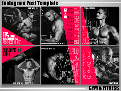 Instagram Post Template/Gym & Fitness banner instagram instagram banner instagram post instagram post template social media design template web banner