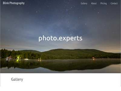 Blink Photography Webpage