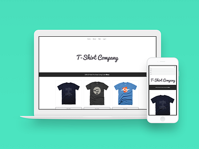 T-shirt Company Website Template blocs design new sell t shirt website