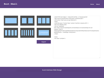 Boot Skull Web App app bootstrap design web webapp website