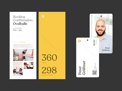 MQ Vienna • Redesign Concept #5 back clean confirmation date event front gold id card information layout minimal mq premium simple text ticket typography wedding white whitespace