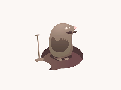 Logo Design – The Mole app application illustration logo mobile mole shovel speech bubble