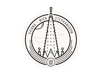 St. Stephen's Cathedral illustration line art roof st stephens cathedral steeple vector vienna wien