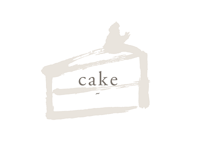 Cake brush cake catering food illustration liquitex paint marker