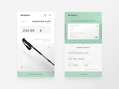 DailyUI Credit Card Checkout #002 challenge checkout credit card dailyui design interface kästle mobile ski ui ux user experience user interface