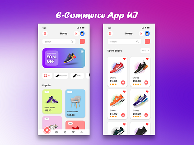E-Commerce App UI app commerce design e commerce illustration ui ux