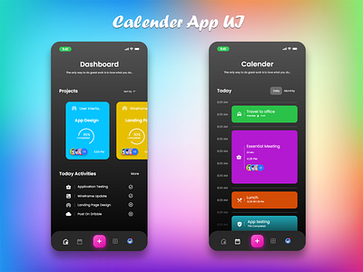 Calender App UI app calender design illustration shedule time table ui ux