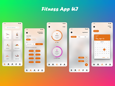 Fitness App UI app design fitness fitness app gym illustration ui ux