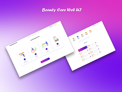 Beauty Care Web UI design illustration ui ux web