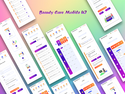 Beauty Care Mobile UI design illustration ui ux web