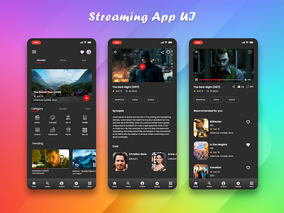 Streaming App UI app design illustration movie app streaming streaming app design ui ux