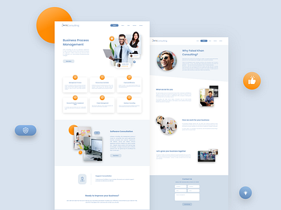 Consulting Website Design branding business commerce consult consultation consulting cool design illustration management minimal soft ui ux web