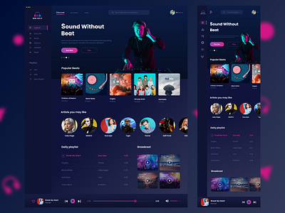 Beats Streaming and Selling Website bass beats classic commerce design dj hip hop illustration jazz music play rock sells songs streaming streaming web tones ui ux web