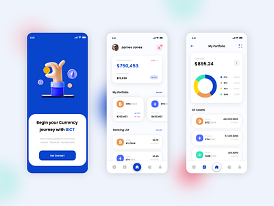 Crypto Wallet (Part - 1) app bitcoin coin commerce crypto currencies design illustration mint ui ux wallet web