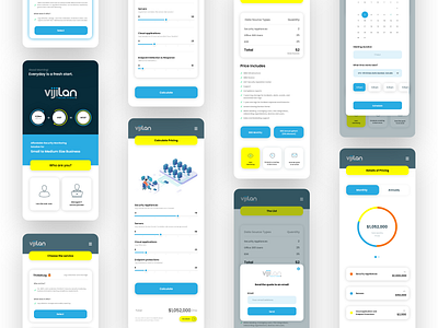 Pricing Calculator app calculator commerce design illustration information technology it price pricing pricing calculator security ui ux