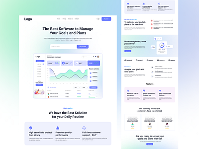 Landing Page for Planner Web App