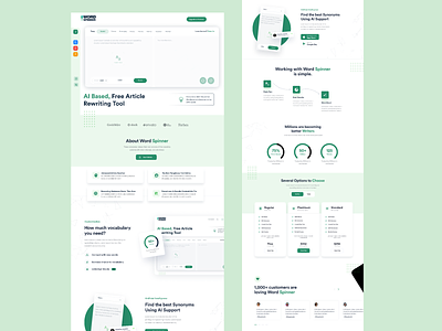 Word Spinner Website business design grammer checker grammerly illustration it spinner tech ui ux web word word checker