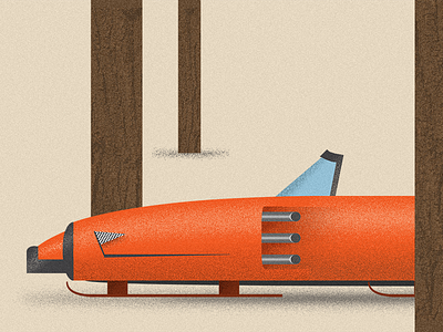 Bobsled Indianapolis bobsled illustration lincoln indianapolis orange textures