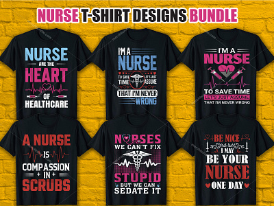 Nurse T Shirt Design Bundle