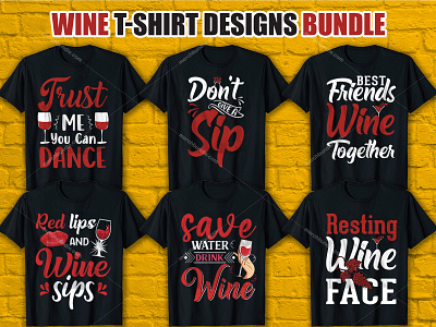 Wine T Shirt Design Bundle
