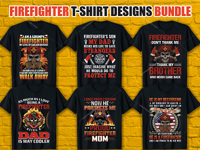 Best Firefighter T Shirt Design Bundle