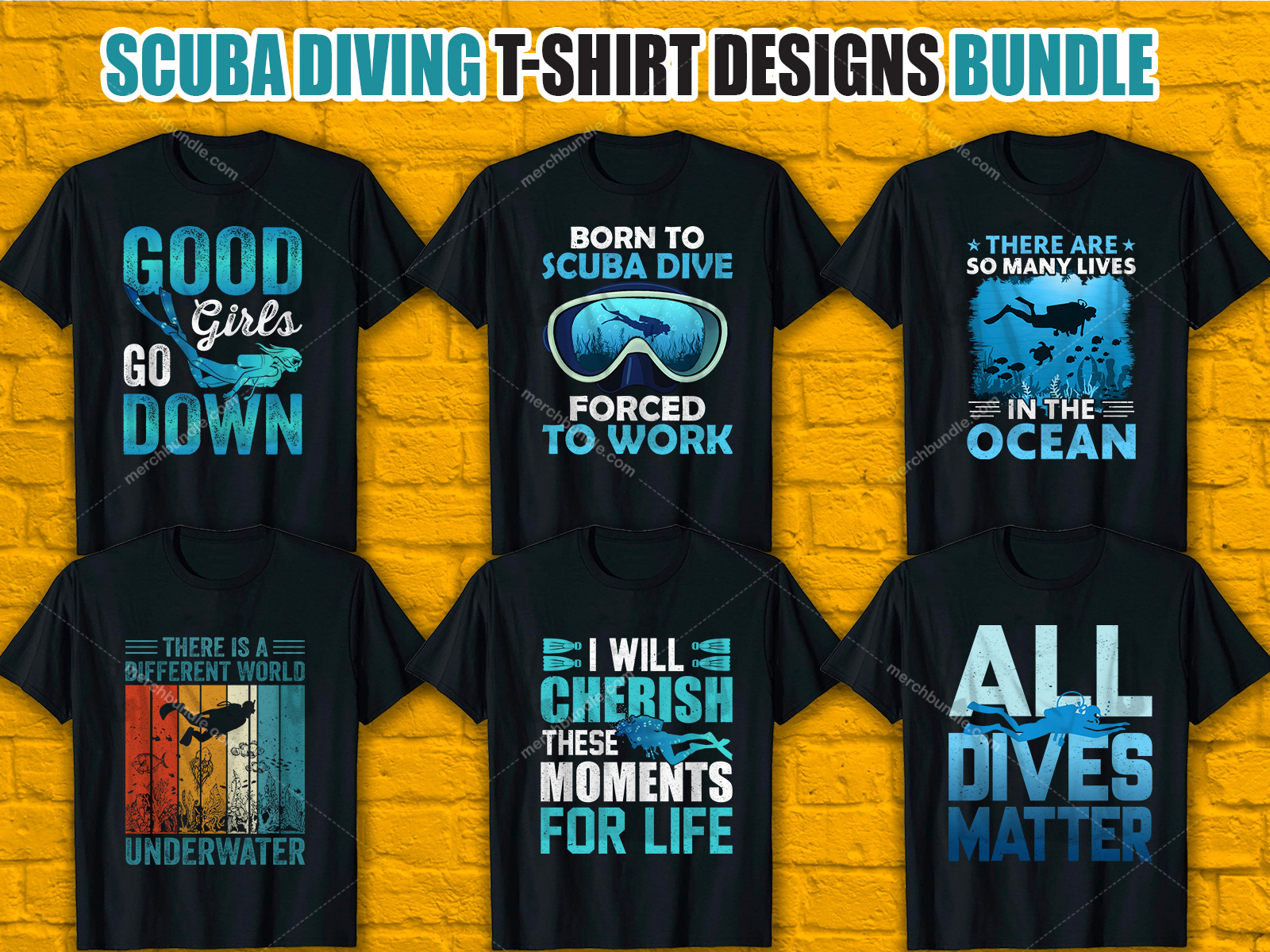 Best Scuba Diving T Shirt Design Bundle by Asha on Dribbble