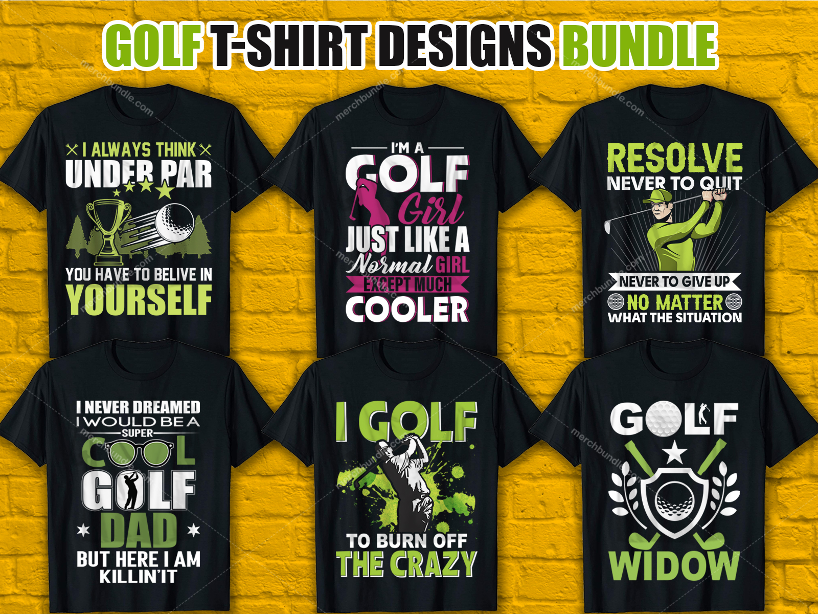 Golf T Shirt Design Bundle by Asha on 