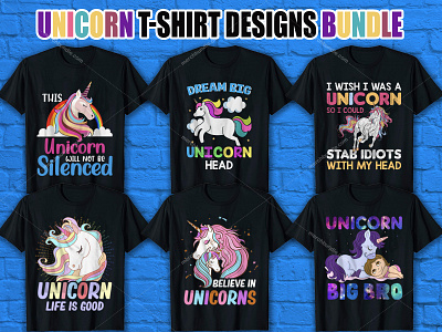 Trendy Unicorn T Shirt Design Bundle