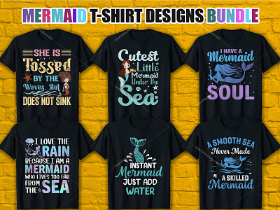 Mermaid T-Shirt Design animation branding graphic design motion graphics